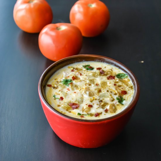 Roasted Tomato Garlic Raita