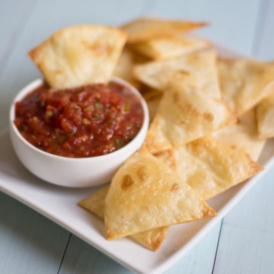 Homemade Flour Tortilla Chips