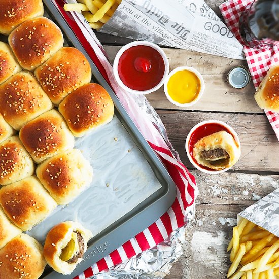 Mini Cheeseburger-Stuffed Buns