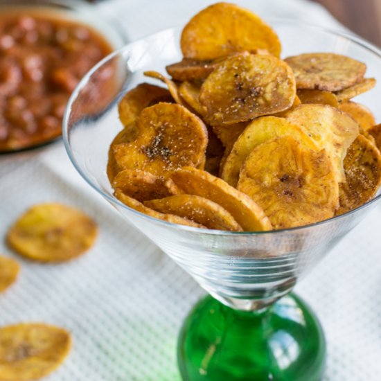 Crispy Paleo Plantain Chips