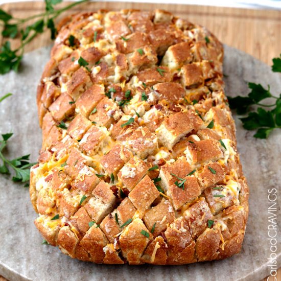 Bacon Ranch Cheese Pull Apart Bread