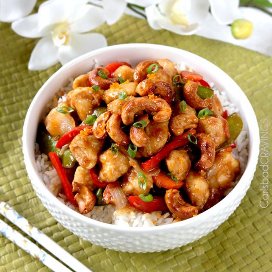 Caramelized Cashew Chicken Stir Fry