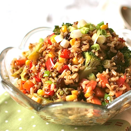 Bejeweled Brown Rice & Quinoa Salad