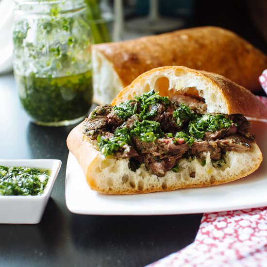 Asian Chimichurri Steak Sandwich