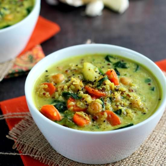 Chickpea Coconut Curry Soup