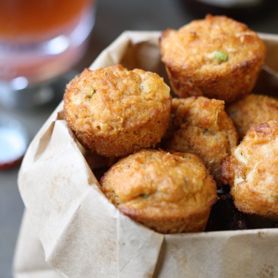 GF Spicy Cheddar “Cornbread” Muffin