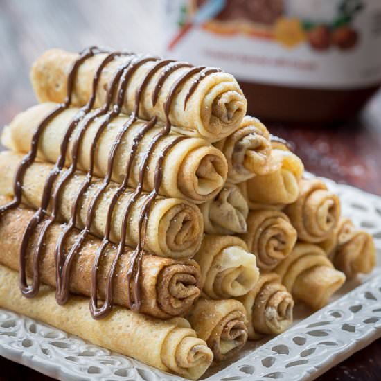 Nutella Stuffed Crepes