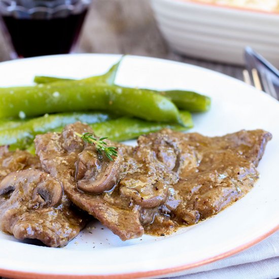 Beef Schnitzels in Sherry