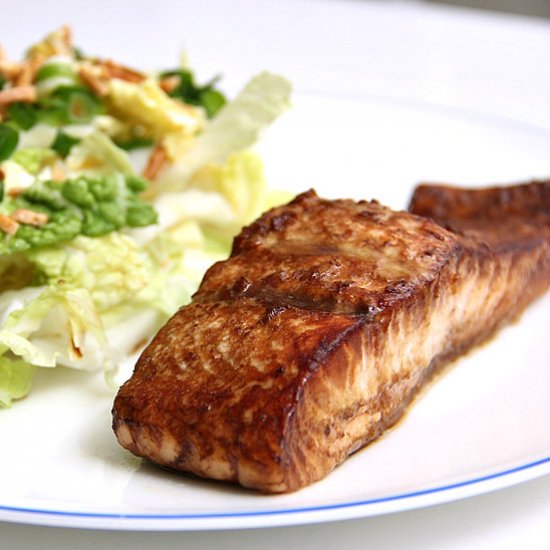 Salmon Teriyaki with Wombok Salad