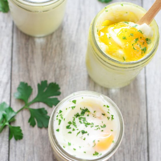 Coddled Eggs with Mashed Potatoes