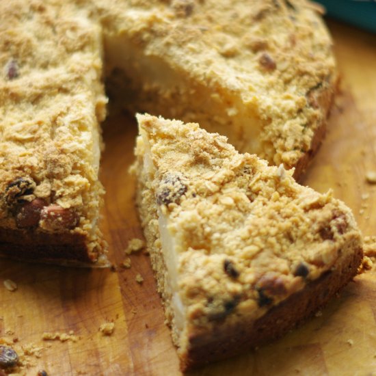 Pear and Muesli Crumble Cake