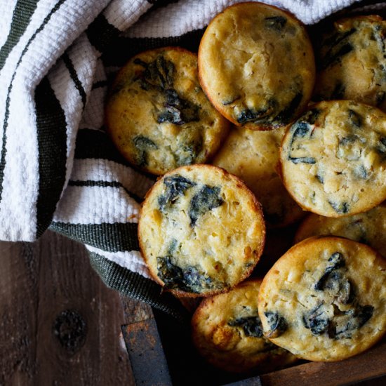 Skinny Jalapeno Kale Cornbread