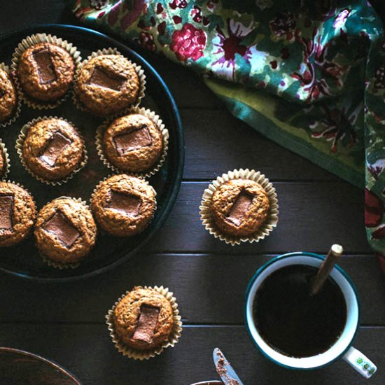 Banana Muffins w/ Toblerone Chunks