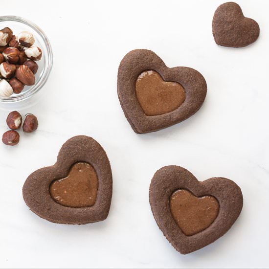 Linzer Cookies for Valentines