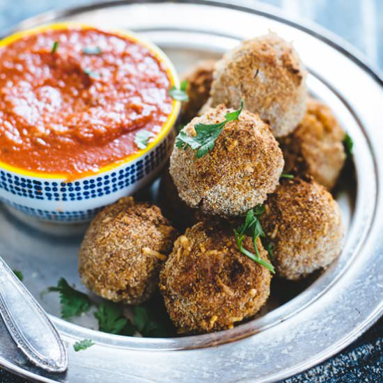 Cheesy Rice Balls