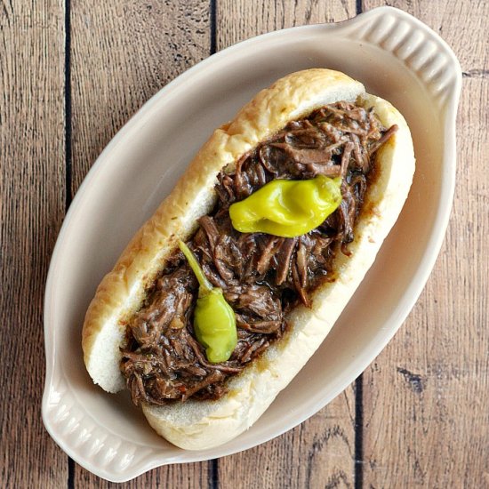 Slow Cooker Italian Beef Sandwiches