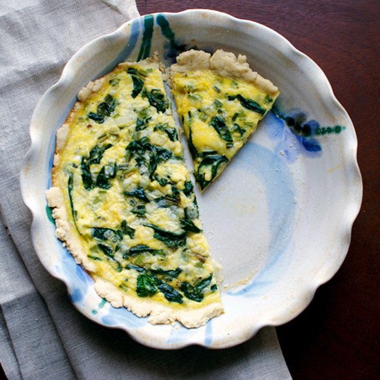 Spinach, Gouda, Green Onion Quiche