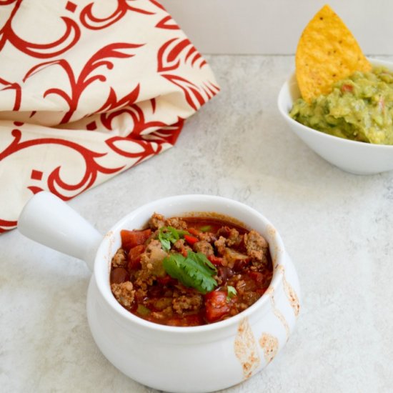 Ground Beef and Sausage Chili