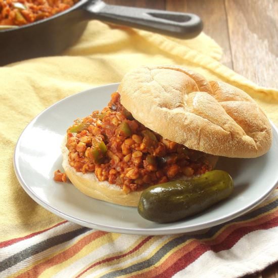 Cajun Tempeh Vegan Sloppy Joes