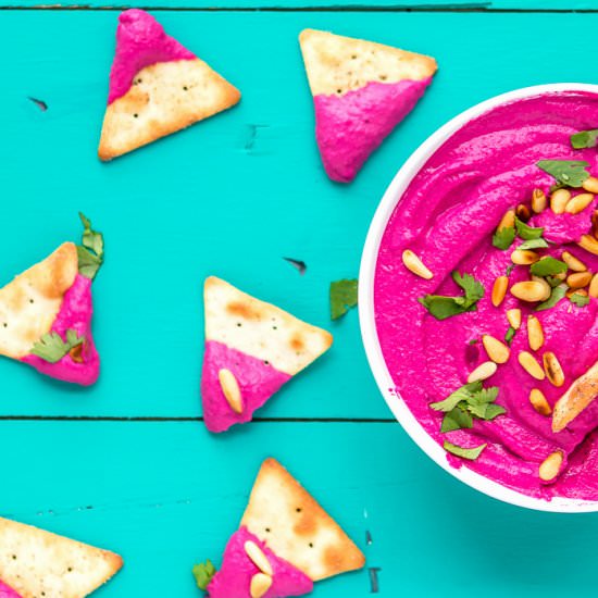 Roasted Beet Garlic Hummus