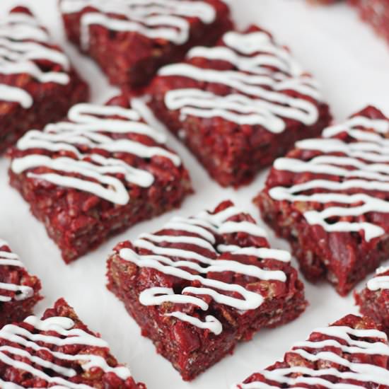 Red Velvet Rice Krispie Treats