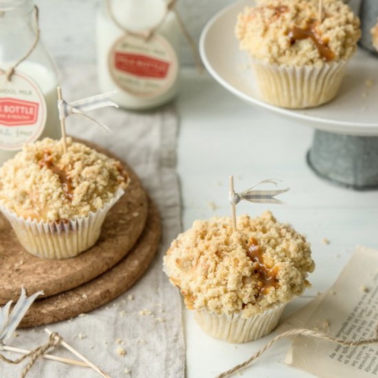 Apple Caramel Crumble Muffins