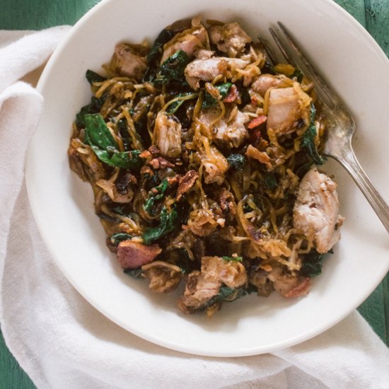 Chicken, Bacon, Kale & Squash Hash