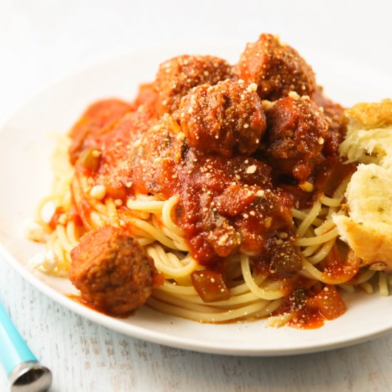 Crockpot Spaghetti and Meatballs