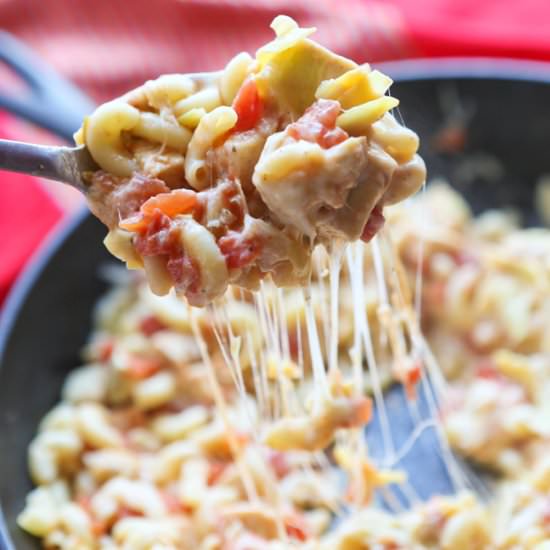 Chicken Artichoke Pasta Skillet