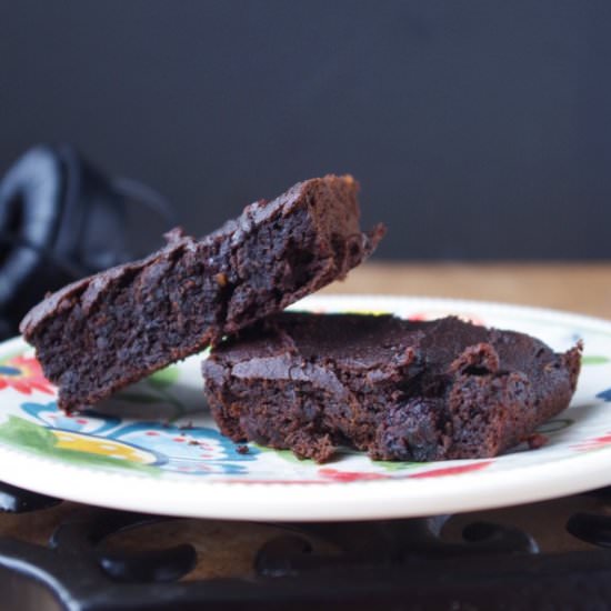 Flourless Chocolate Blueberry Bars