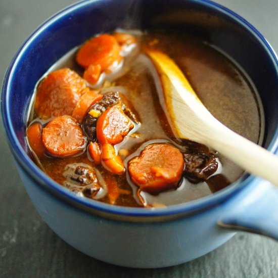 Beef, Carrot and Sweet Potato Soup