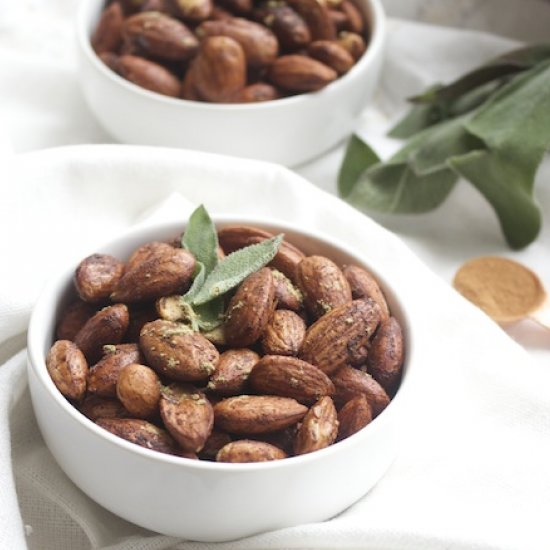 Cinnamon and Sage Almonds