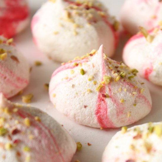 Rose Water Meringue Kisses