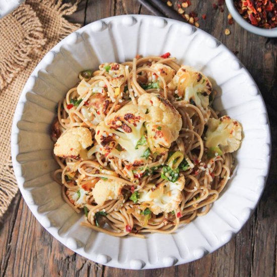 Soba Noodles w/ Roasted Cauliflower