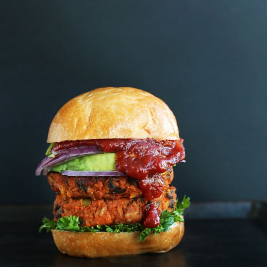 Sweet Potato Black Bean Burger