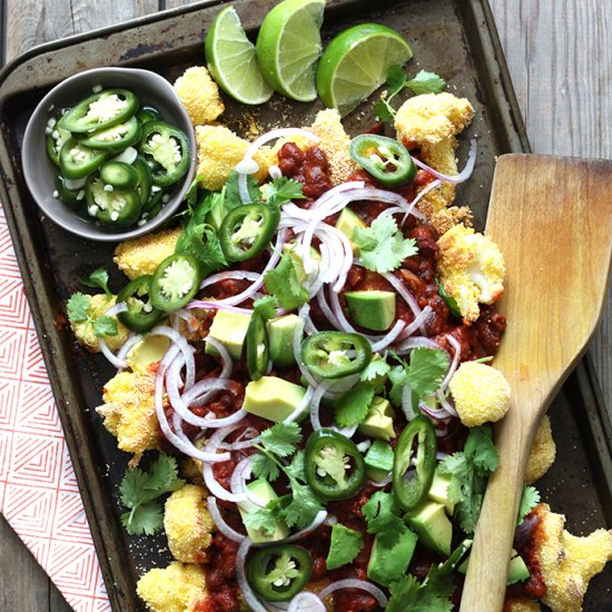 Crispy Cauliflower Nachos