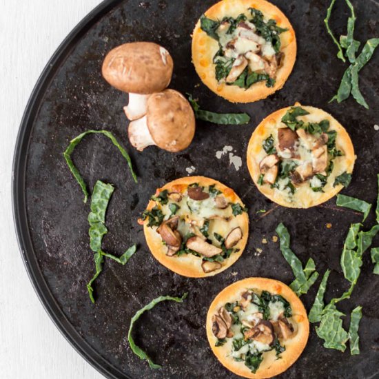 Roasted Mushroom and Kale Pizzette