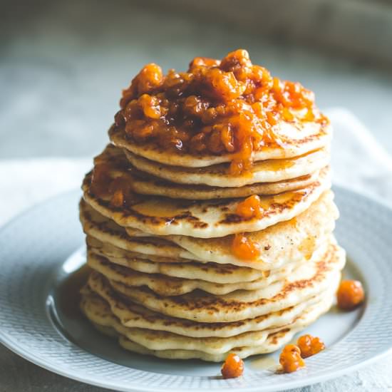 Rice Flour Pancakes + Cloudberries