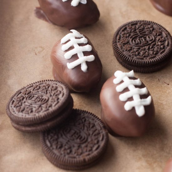 Football Shaped Oreo Truffles