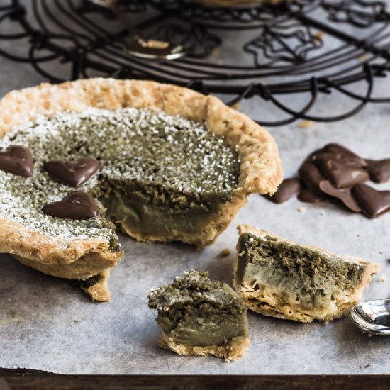 Green Tea Sponge Pie