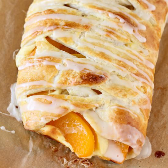 Peaches and Cream Cheesecake Braid