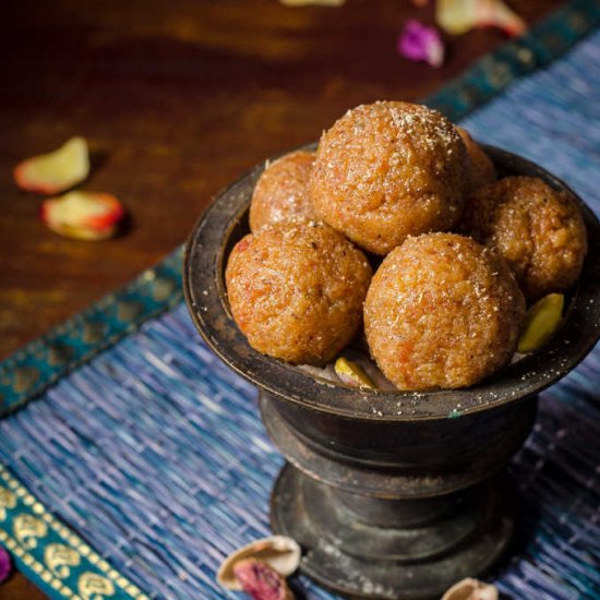 Sweet Carrot & Badam Ladoo