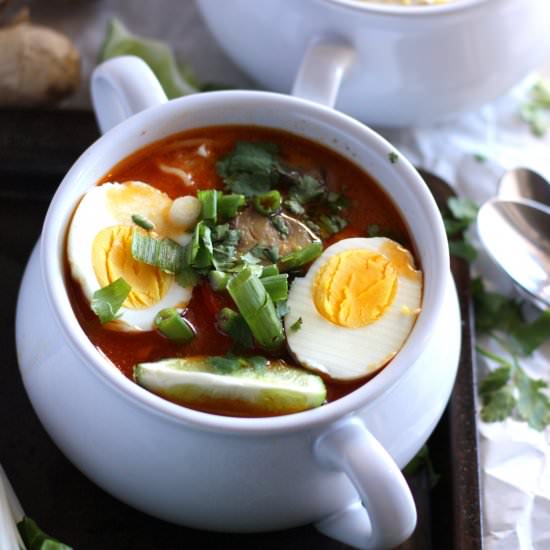 Shrimp Coconut Curry Ramen Noodles