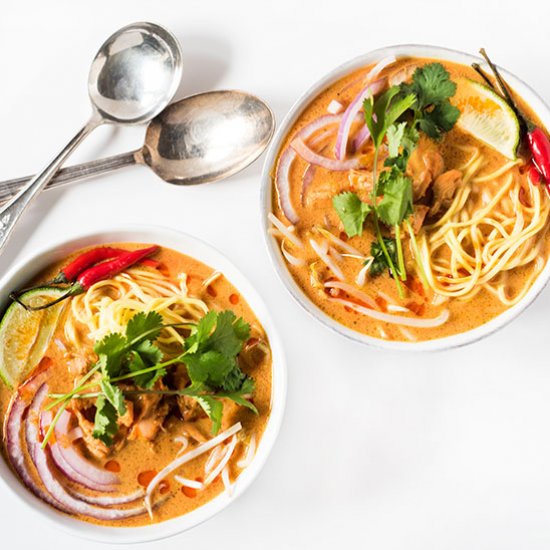 Spicy Thai Curry Noodle Soup