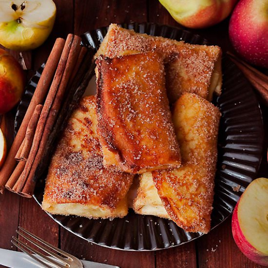 Crepes with apple filling