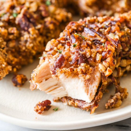 Baked Pecan Crusted Chicken Fingers