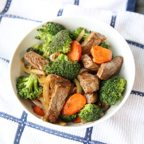 Healthy beef stir fry