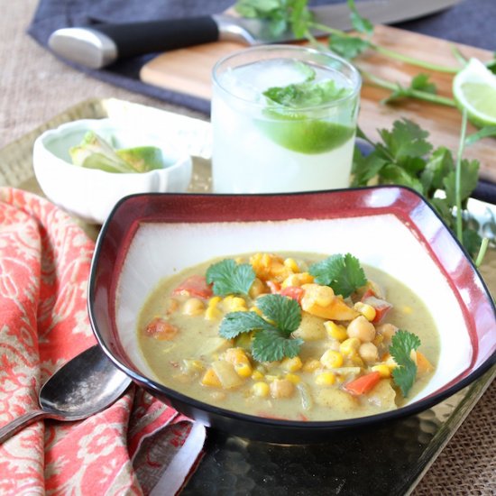 Moroccan Coconut Corn Chowder