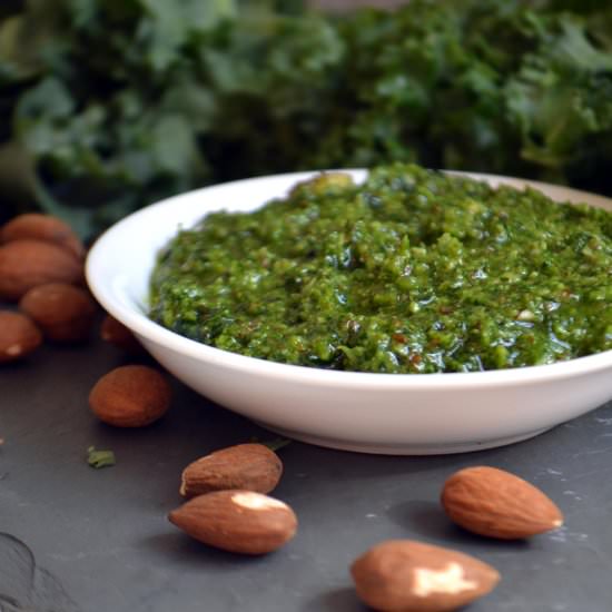 Winter Kale and Almond Pesto