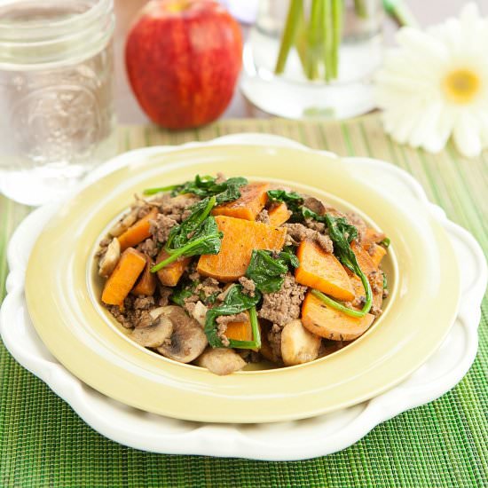 Sweet Potato and Hamburger Hash